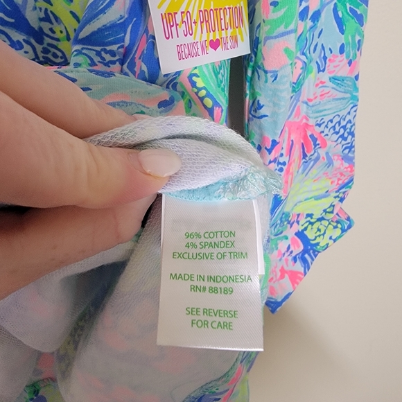 NWT Lilly Pulitzer Skipper Tunic Top Multi Mermaid Cove Zip Up Medium - Picture 5 of 6